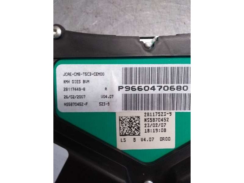 Recambio de cuadro instrumentos para peugeot 307 berlina (s2) d-sign referencia OEM IAM P9660470680 E01 NS5870452F