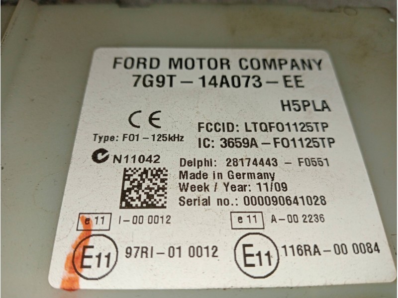 Recambio de caja reles / fusibles para ford mondeo ber. (ca2) ghia referencia OEM IAM 7G9T14A073EE 3659AF01125TP 28174443F0551