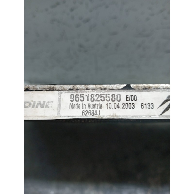 Recambio de condensador / radiador aire acondicionado para citroen c3 pluriel 1.6 16v sensodrive referencia OEM IAM 9651825580  