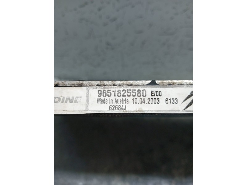 Recambio de condensador / radiador aire acondicionado para citroen c3 pluriel 1.6 16v sensodrive referencia OEM IAM 9651825580  