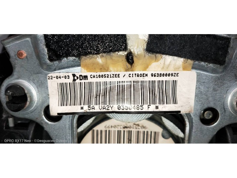 Recambio de kit airbag para citroen c3 pluriel 1.6 16v sensodrive referencia OEM IAM   