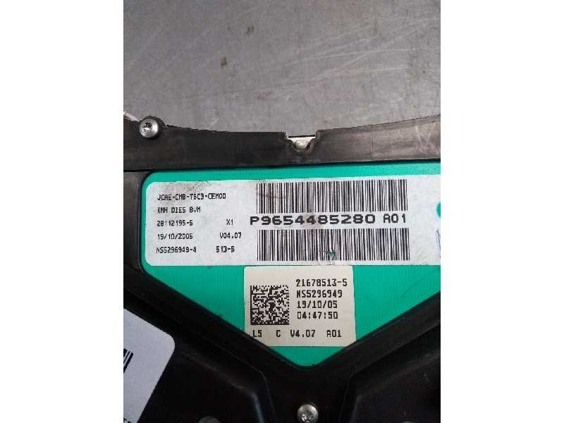 Recambio de cuadro instrumentos para peugeot 307 berlina (s2) 1.6 hdi cat (9hz / dv6ted4) referencia OEM IAM P9654485280 A01 NS5