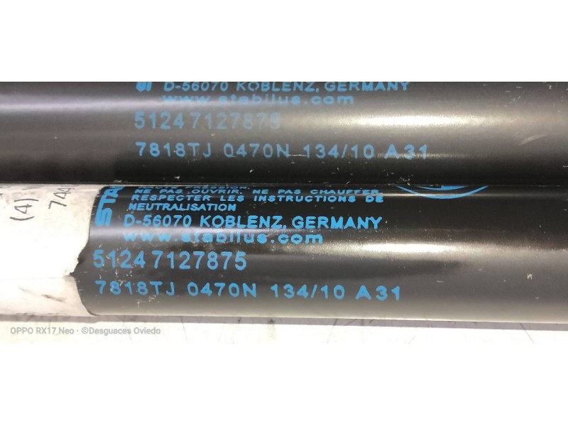 Recambio de amortiguadores maletero / porton para bmw serie 3 touring (e91) 318d referencia OEM IAM 51247127875  