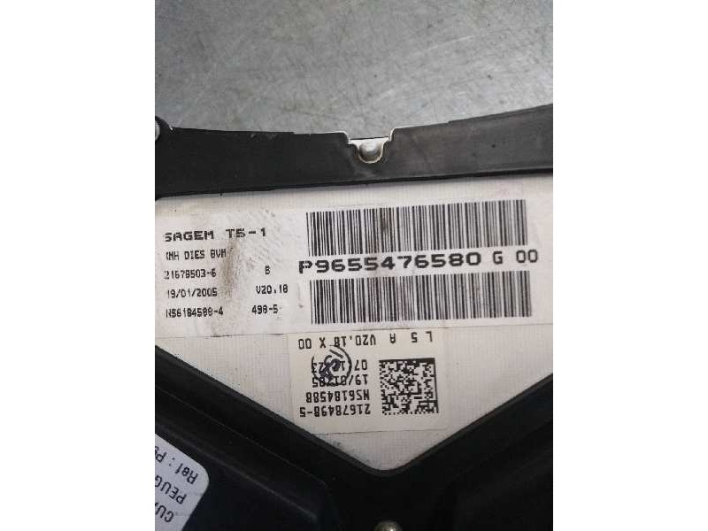 Recambio de cuadro instrumentos para peugeot 307 berlina (s2) 1.6 hdi cat (9hz / dv6ted4) referencia OEM IAM P9655476580 G00 NS6