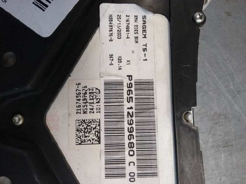 Recambio de cuadro instrumentos para peugeot 307 (s1) 2.0 hdi fap cat referencia OEM IAM P9651299680 C00 NS54976768