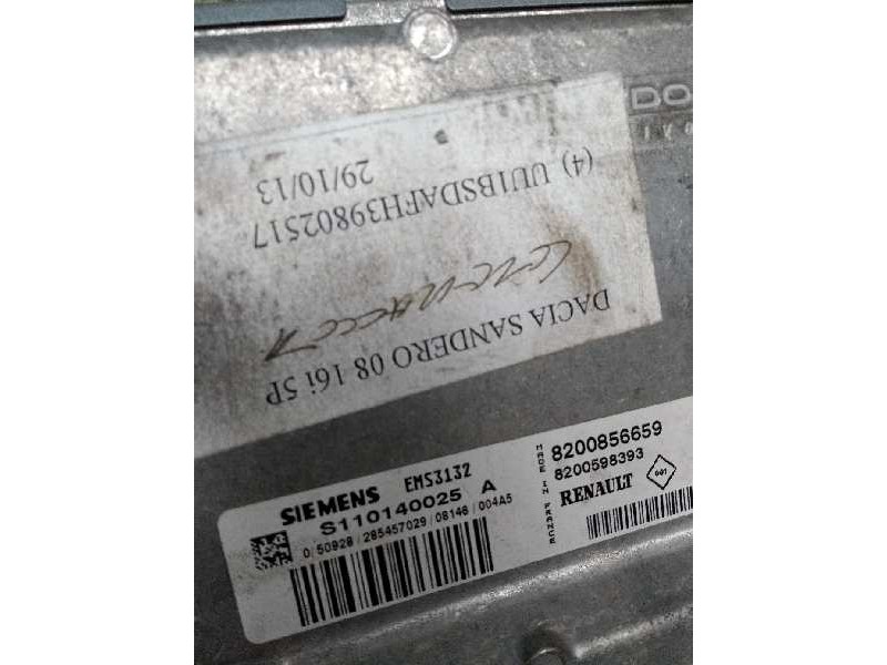Recambio de centralita motor uce para dacia sandero 1.6 cat referencia OEM IAM S110140025A 8200856659 EMS3132