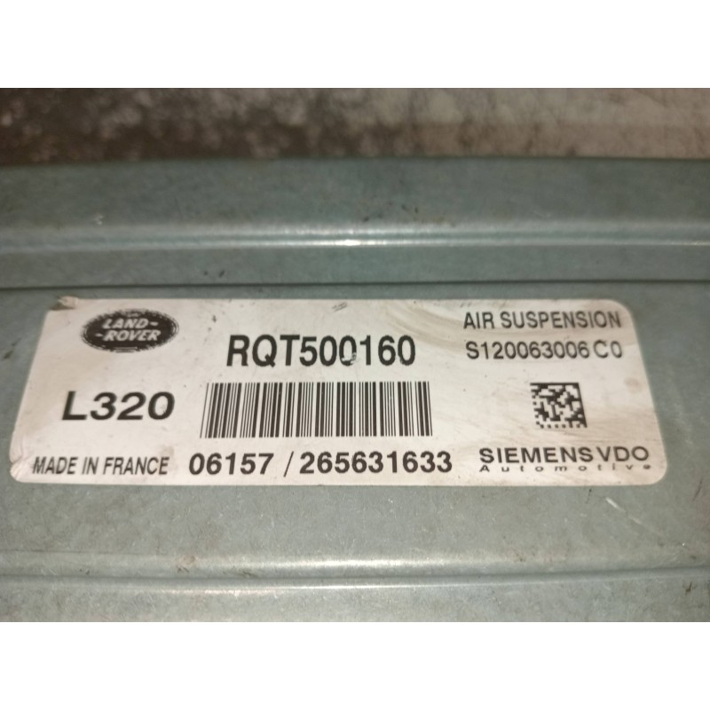 Recambio de centralita suspension para land rover range rover sport v8 td se referencia OEM IAM RQT500160 06157 265631633
