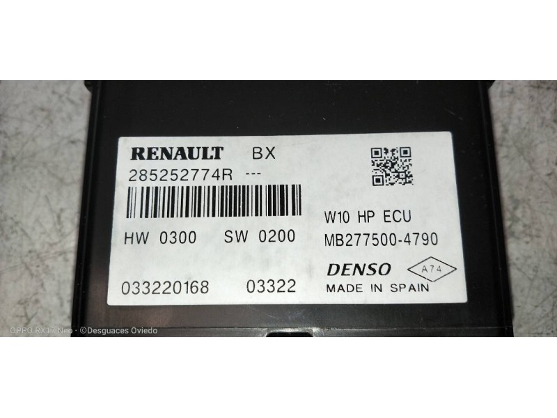 Recambio de modulo electronico para renault zoe referencia OEM IAM 285252774R MB2775004790 