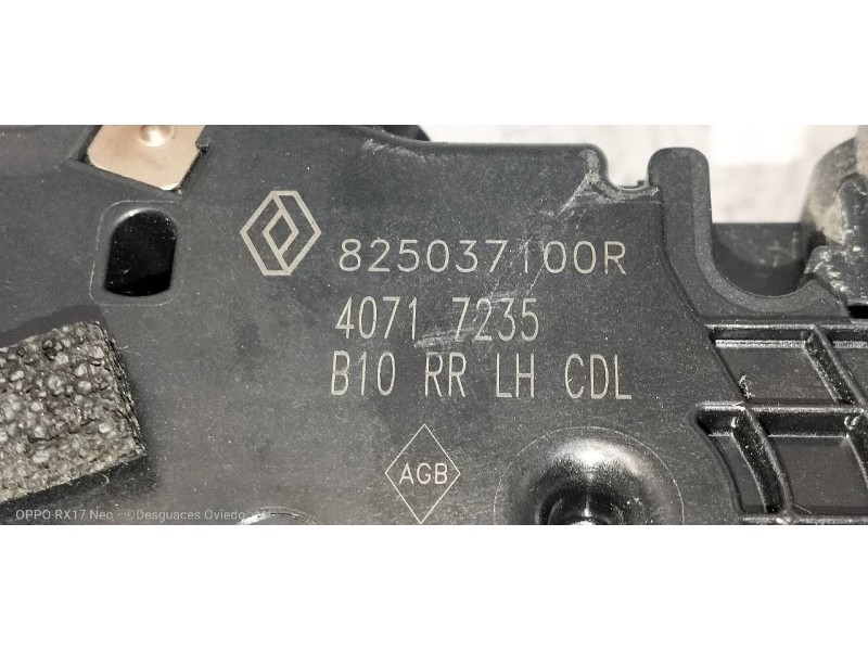 Recambio de motor cierre centralizado trasero izquierdo para renault zoe referencia OEM IAM 825037100R  