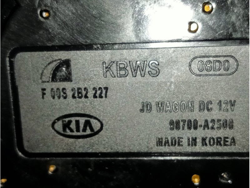 Recambio de motor limpia trasero para kia cee´d sporty wagon drive referencia OEM IAM 98700A2500 F00S2B2227 