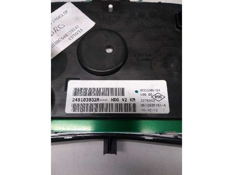 Recambio de cuadro instrumentos para dacia lodgy 1.5 dci diesel fap cat referencia OEM IAM 248103932R 0002285724 2276963