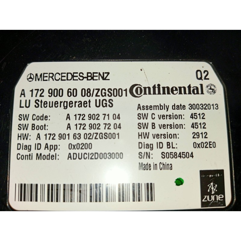 Recambio de modulo electronico para mercedes clase clk (w207) coupe e 220 cdi blueefficiency (207.302) referencia OEM IAM A17090