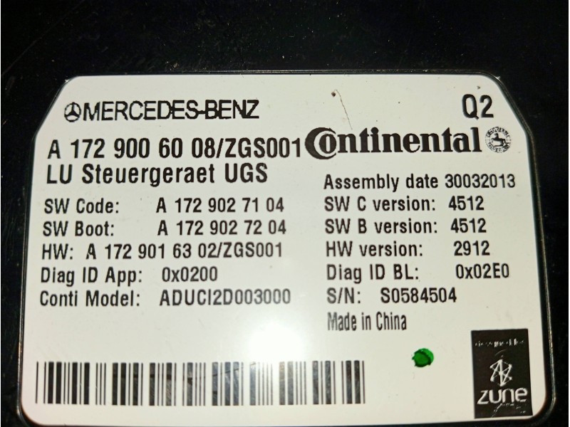 Recambio de modulo electronico para mercedes clase clk (w207) coupe e 220 cdi blueefficiency (207.302) referencia OEM IAM A17090