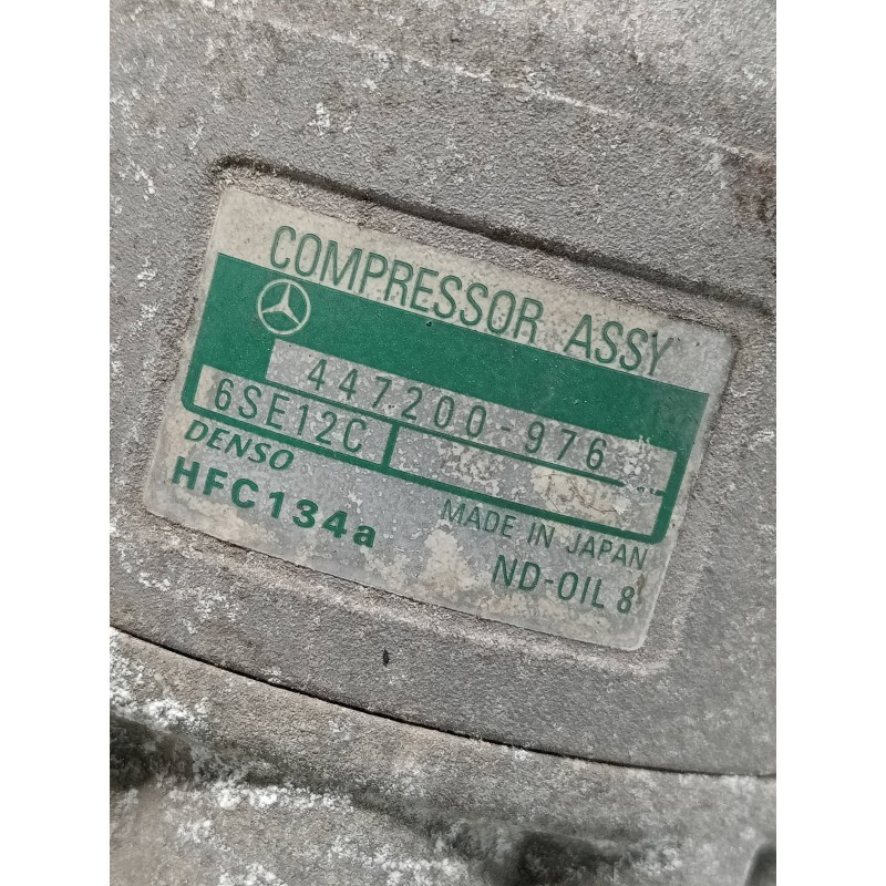 Recambio de compresor aire acondicionado para mercedes clase a (w168) 160 (168.033) referencia OEM IAM 447200976 6SE12C 