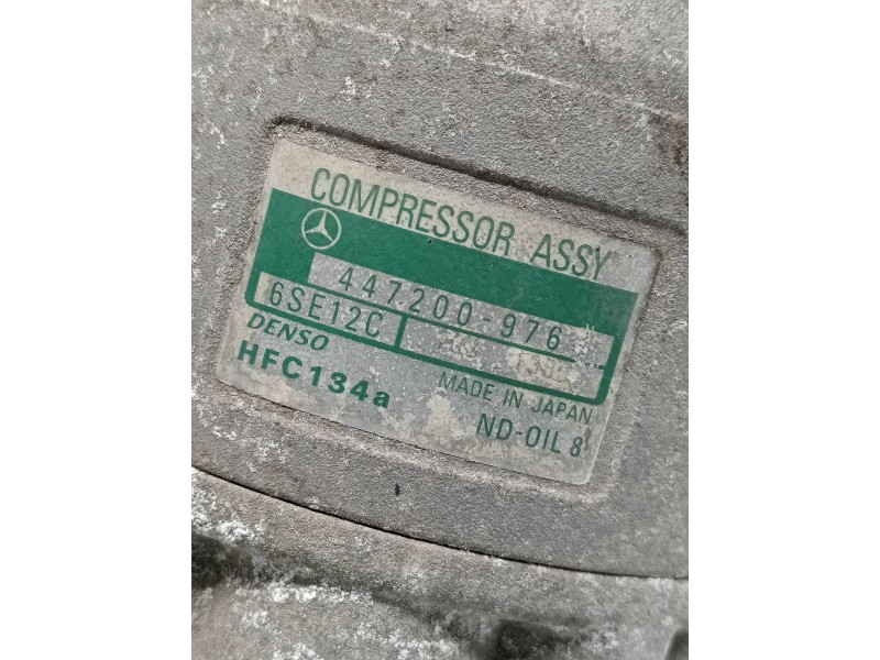 Recambio de compresor aire acondicionado para mercedes clase a (w168) 160 (168.033) referencia OEM IAM 447200976 6SE12C 