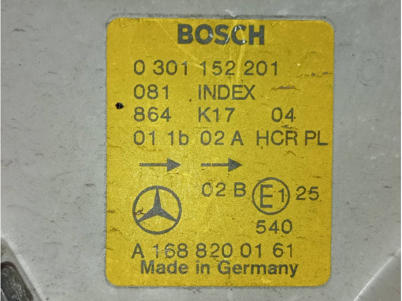 Recambio de faro izquierdo para mercedes clase a (w168) 160 (168.033) referencia OEM IAM 0301152201 A1688200161 