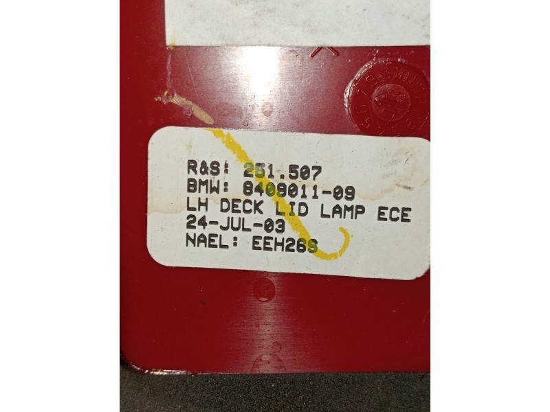 Recambio de piloto trasero izquierdo interior para bmw x5 (e53) 3.0d referencia OEM IAM 840901109   Recambio de piloto trasero izquierdo interior para bmw x5 (e53) 3.0d referencia OEM IAM 840901109