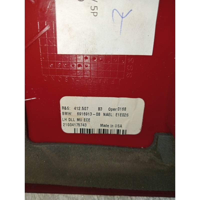 Recambio de piloto trasero izquierdo interior para bmw x5 (e53) 3.0 turbodiesel cat referencia OEM IAM 691691308  