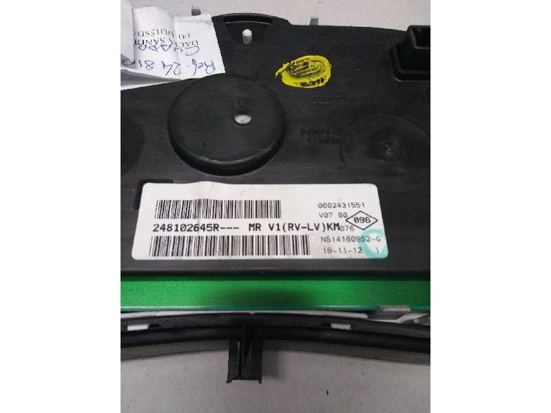 Recambio de cuadro instrumentos para dacia sandero 0.9 tce cat referencia OEM IAM 248102645R 0002431551 