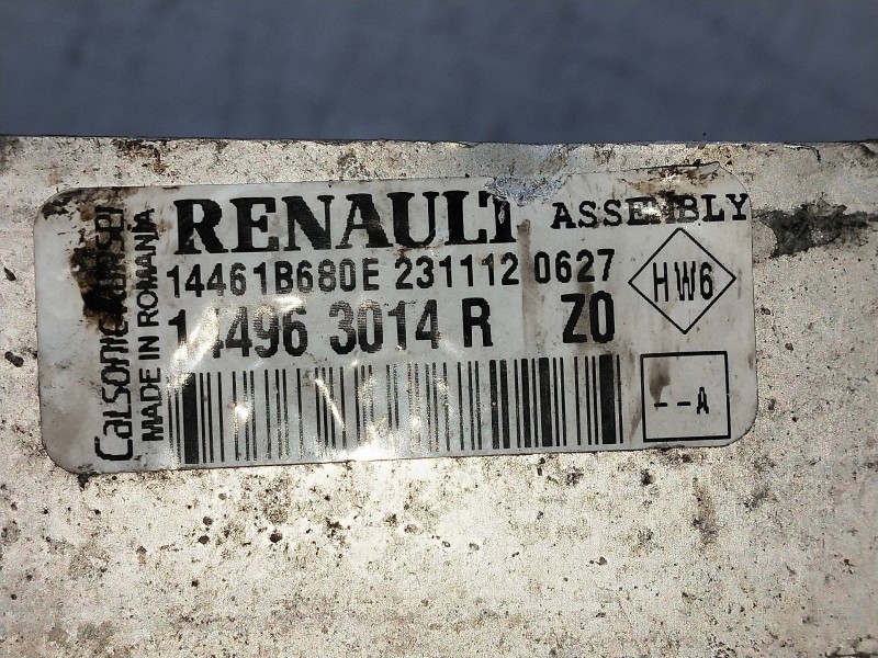 Recambio de intercooler para dacia sandero 0.9 tce cat referencia OEM IAM 144963014R  