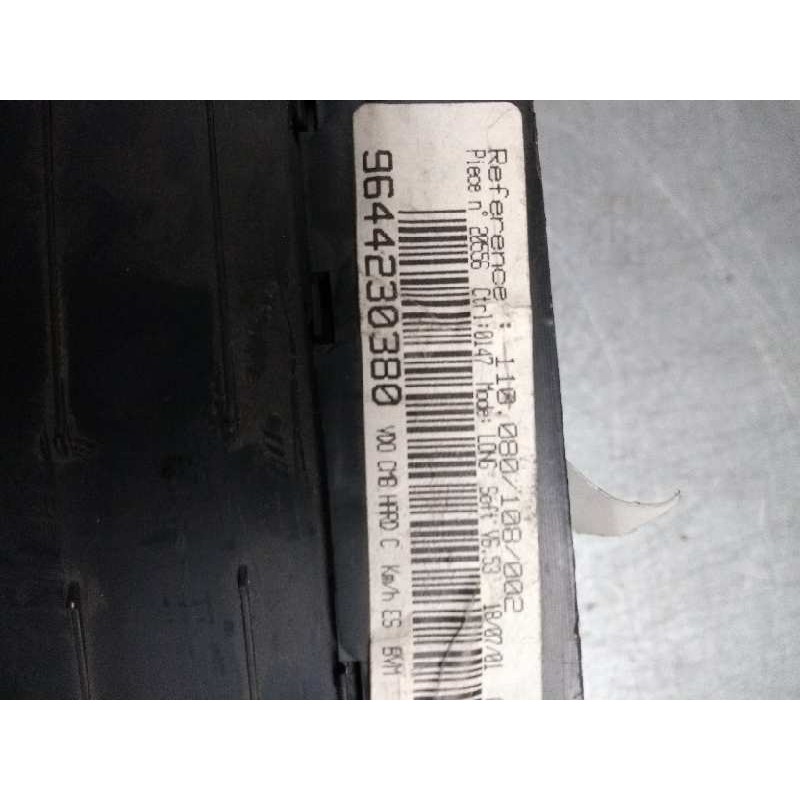 Recambio de cuadro instrumentos para peugeot 406 berlina (s1/s2) 1.8 16v cat referencia OEM IAM 9644230380 110080108002  Recambio de cuadro instrumentos para peugeot 406 berlina (s1/s2) 1.8 16v cat referencia OEM IAM 9644230380 110080108002