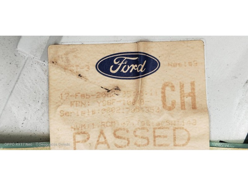 Recambio de cuadro instrumentos para ford fiesta berlina (dx) ambiente referencia OEM IAM YS6F10848CH  