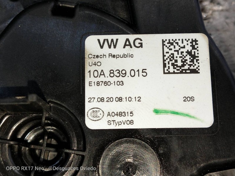 Recambio de motor cierre centralizado trasero izquierdo para volkswagen t-cross advance referencia OEM IAM 10A839015  
