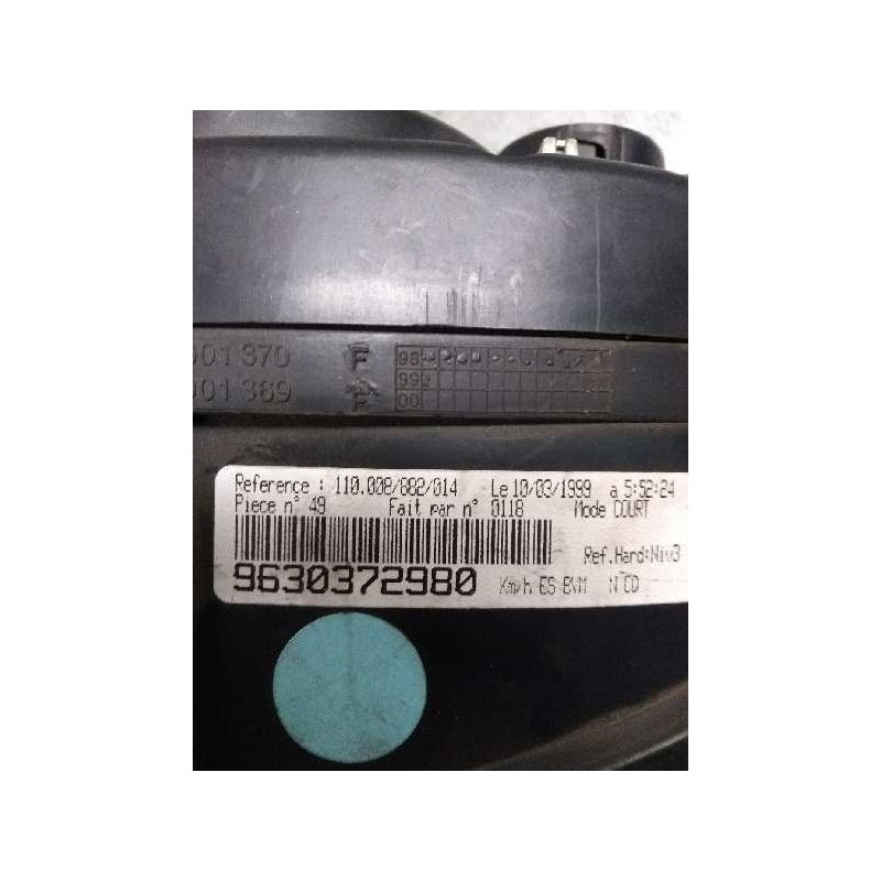 Recambio de cuadro instrumentos para peugeot 406 coupe (s1/s2) 2.0 16v cat referencia OEM IAM 9630372980 110008882014 