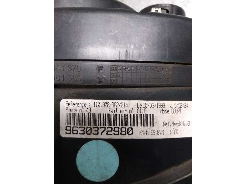 Recambio de cuadro instrumentos para peugeot 406 coupe (s1/s2) 2.0 16v cat referencia OEM IAM 9630372980 110008882014 