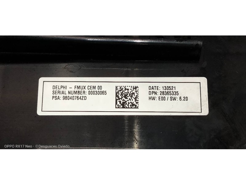 Recambio de mando calefaccion / aire acondicionado para citroen ds4 design referencia OEM IAM 98040764ZD  