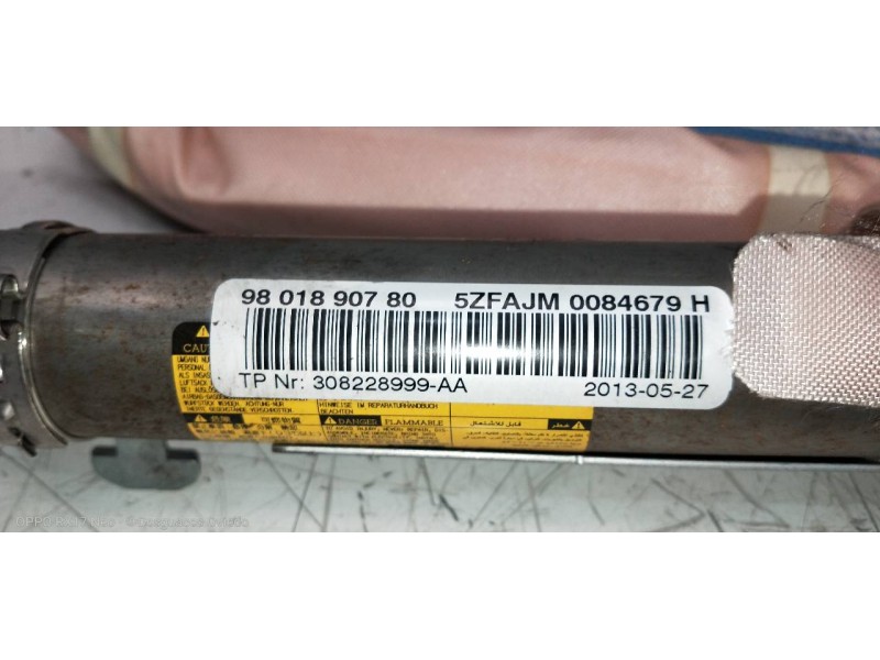 Recambio de airbag cortina delantero izquierdo para citroen ds4 design referencia OEM IAM 9801890780  