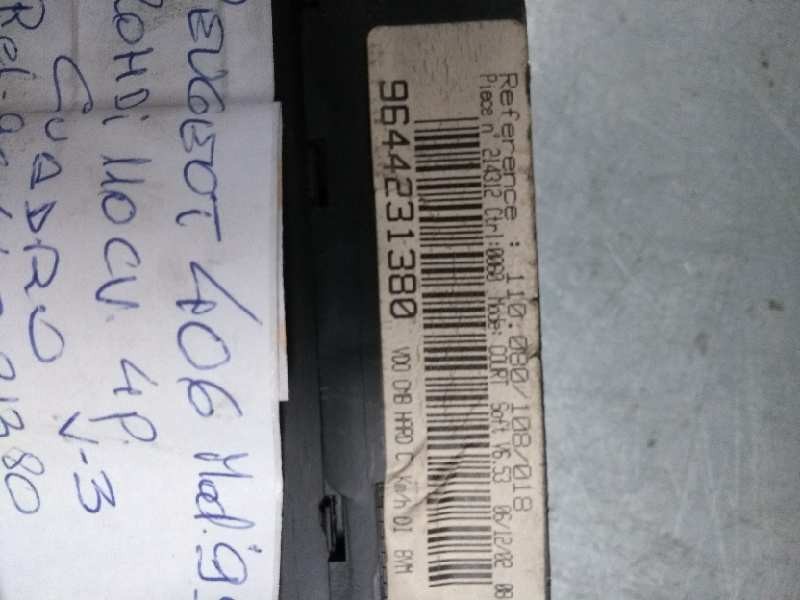 Recambio de cuadro instrumentos para peugeot 406 berlina (s1/s2) 2.0 hdi referencia OEM IAM 110080108018 9644231380  Recambio de cuadro instrumentos para peugeot 406 berlina (s1/s2) 2.0 hdi referencia OEM IAM 110080108018 9644231380