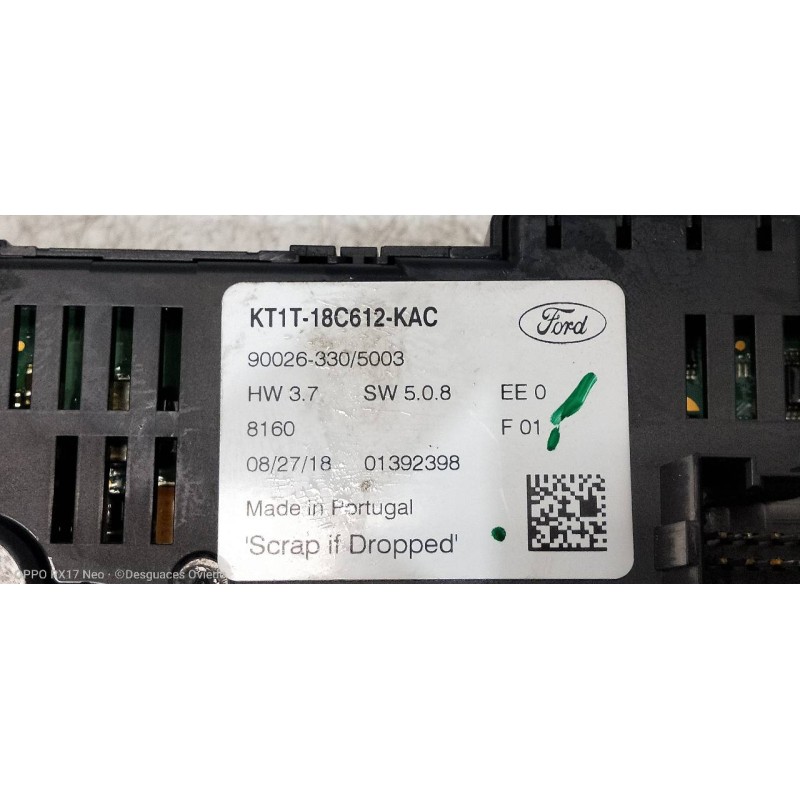 Recambio de mando calefaccion / aire acondicionado para ford transit connect combi 220 l1 ambiente referencia OEM IAM KT1T18C612