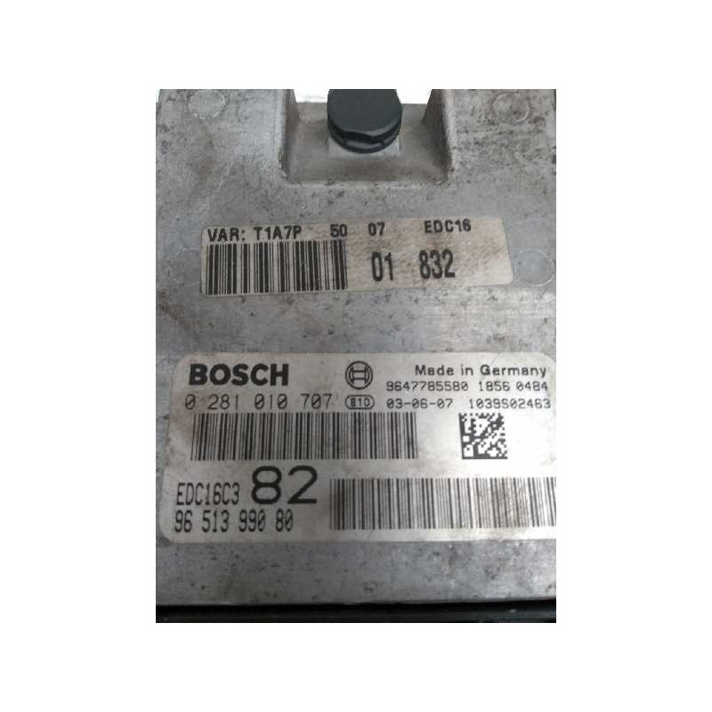 Recambio de centralita motor uce para peugeot 206 berlina x-line referencia OEM IAM 0281010707 9651399080 EDC16C3 82