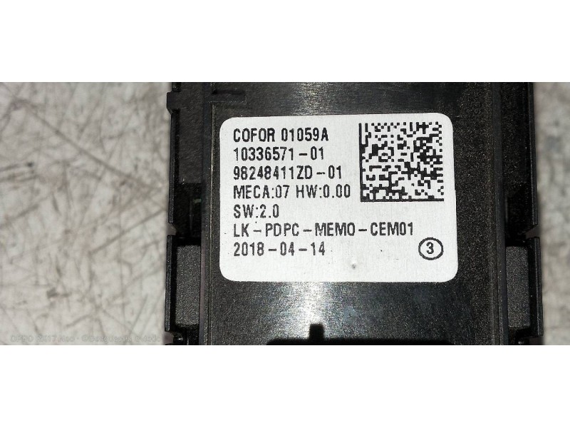 Recambio de mando elevalunas delantero izquierdo para opel grandland x excellence referencia OEM IAM 98248411ZD 1033657101 