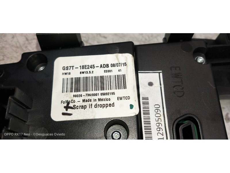 Recambio de mando calefaccion / aire acondicionado para ford mondeo lim. trend referencia OEM IAM GS7T18E245ADB  