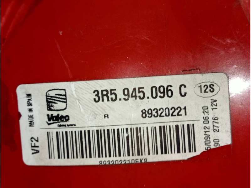 Recambio de piloto trasero derecho para seat exeo berlina (3r2) reference referencia OEM IAM 3R5945096 89320221 