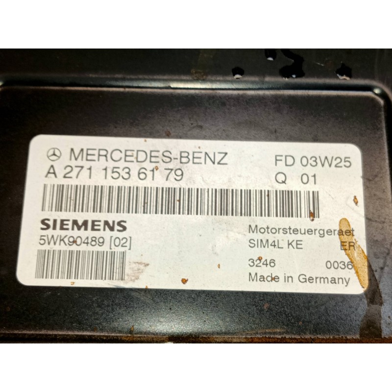 Recambio de centralita motor uce para mercedes clase c (w203) sportcoupe c 180 compressor (203.746) referencia OEM IAM A27115361