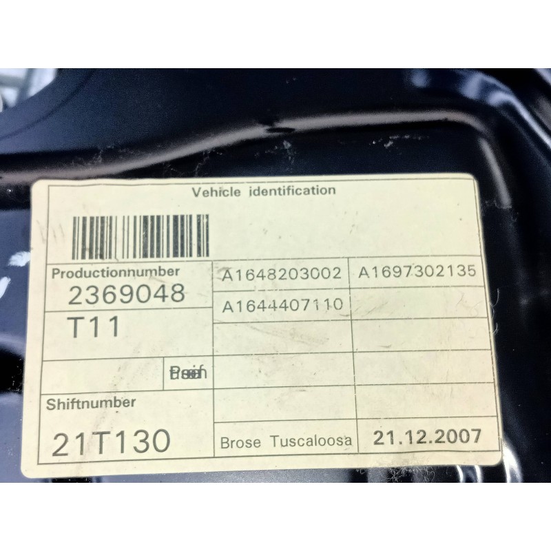 Recambio de elevalunas trasero izquierdo para mercedes clase gl (x164) 320 cdi 4-matic (164.822) referencia OEM IAM A1648203002 