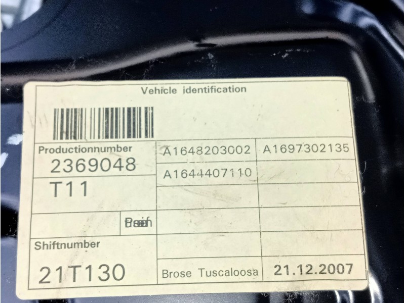 Recambio de elevalunas trasero izquierdo para mercedes clase gl (x164) 320 cdi 4-matic (164.822) referencia OEM IAM A1648203002 