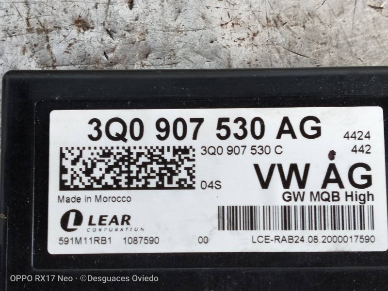 Recambio de modulo electronico para volkswagen t-cross advance referencia OEM IAM 3Q0907530AG  