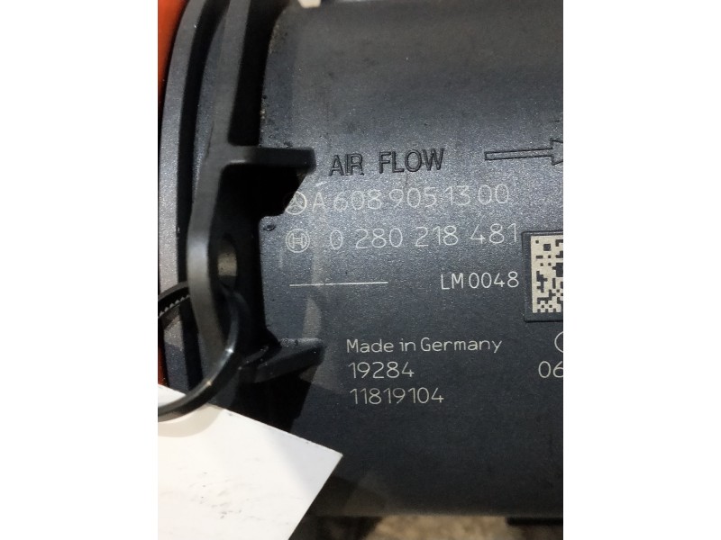 Recambio de caudalimetro para mercedes clase a berlina (bm 177) a 180 d (177.103) referencia OEM IAM 0280218481 A6089051300 