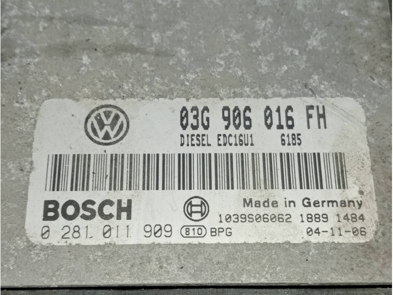Recambio de centralita motor uce para seat toledo (5p2) reference referencia OEM IAM 03G906016FH 0281011909 1039S06062