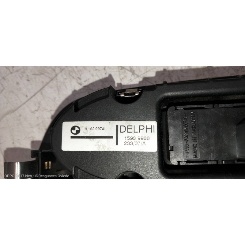 Recambio de mando elevalunas delantero derecho para bmw serie 1 berlina (e81/e87) 120d referencia OEM IAM 9162997 15939966 3P