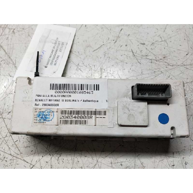 Recambio de pantalla multifuncion para renault megane iii berlina 5 p authentique referencia OEM IAM 280340008R  