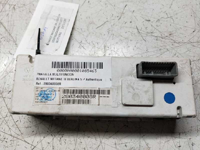 Recambio de pantalla multifuncion para renault megane iii berlina 5 p authentique referencia OEM IAM 280340008R  