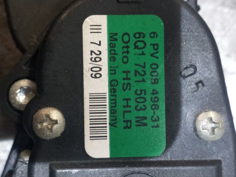 Recambio de potenciometro pedal para volkswagen polo (6r1) advance referencia OEM IAM 6Q1721503M 6PV00849631 