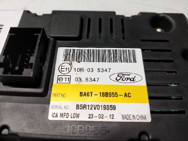 Recambio de pantalla multifuncion para ford fiesta (cb1) ambiente referencia OEM IAM BA6T18B955AC  