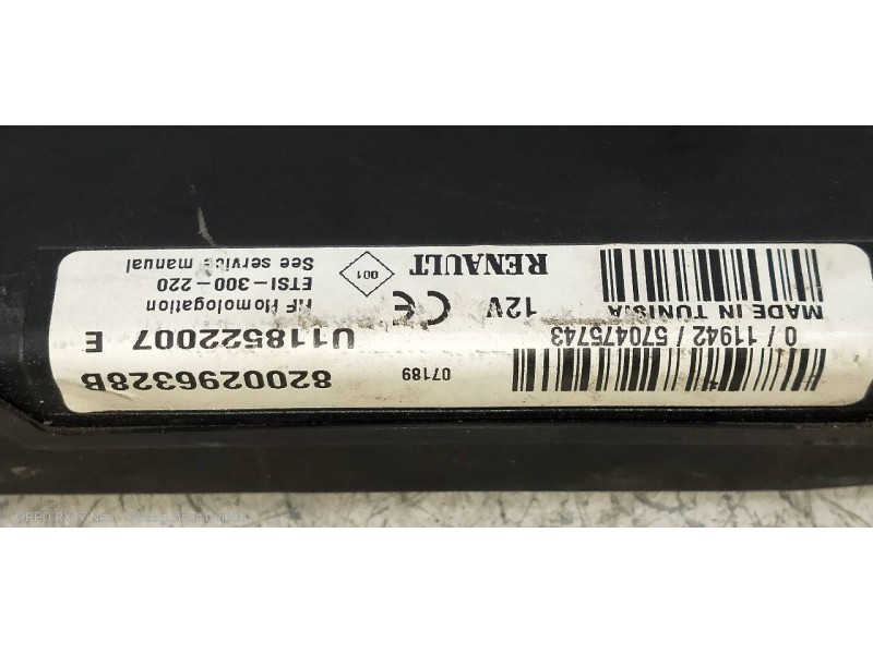 Recambio de modulo electronico para dacia logan ambiance referencia OEM IAM 8200296328B U118522007E 