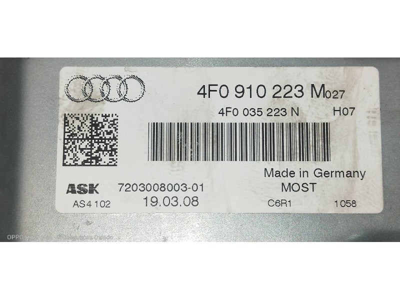 Recambio de modulo electronico para audi a6 avant (4f5) 3.0 tdi quattro (171kw) referencia OEM IAM 4F0910223M  